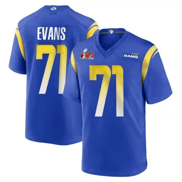Youth Nike Los Angeles Rams Bobby Evans Royal Alternate Super Bowl LVI Bound Jersey - Game