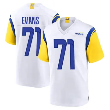 Youth Nike Los Angeles Rams Bobby Evans White Jersey - Game