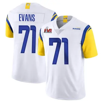 Youth Nike Los Angeles Rams Bobby Evans White Vapor Untouchable Super Bowl LVI Bound Jersey - Limited
