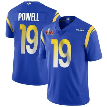 Youth Nike Los Angeles Rams Brandon Powell Royal Alternate Vapor Untouchable Super Bowl LVI Bound Jersey - Limited
