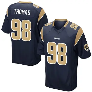 Youth Nike Los Angeles Rams Brayden Thomas Navy Team Color Jersey - Game