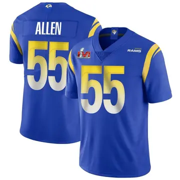 Youth Nike Los Angeles Rams Brian Allen Royal Alternate Vapor Untouchable Super Bowl LVI Bound Jersey - Limited