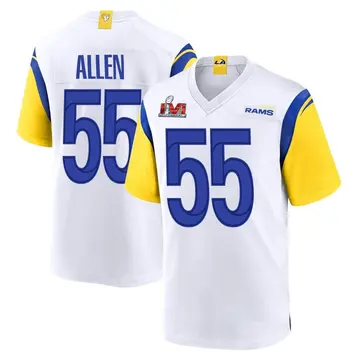 Youth Nike Los Angeles Rams Brian Allen White Super Bowl LVI Bound Jersey - Game