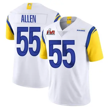 Youth Nike Los Angeles Rams Brian Allen White Vapor Untouchable Super Bowl LVI Bound Jersey - Limited