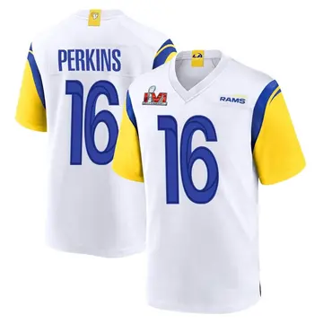 Youth Nike Los Angeles Rams Bryce Perkins White Super Bowl LVI Bound Jersey - Game