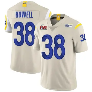 Youth Nike Los Angeles Rams Buddy Howell Bone Vapor Super Bowl LVI Bound Jersey - Limited