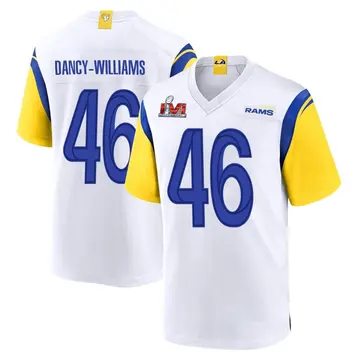 Youth Nike Los Angeles Rams Caesar Dancy-Williams White Super Bowl LVI Bound Jersey - Game