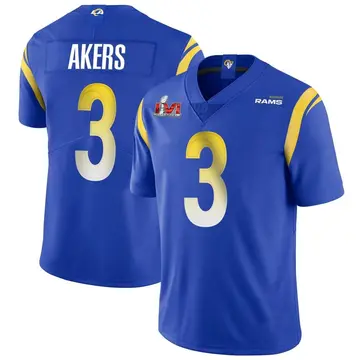 Youth Nike Los Angeles Rams Cam Akers Royal Alternate Vapor Untouchable Super Bowl LVI Bound Jersey - Limited