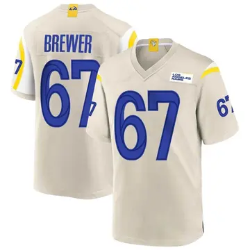 Youth Nike Los Angeles Rams Chandler Brewer Bone Jersey - Game