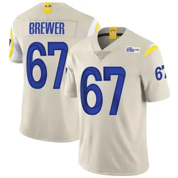 Youth Nike Los Angeles Rams Chandler Brewer Bone Vapor Jersey - Limited