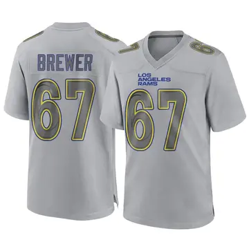 Youth Nike Los Angeles Rams Chandler Brewer Gray Atmosphere Fashion Jersey - Game