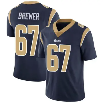 Youth Nike Los Angeles Rams Chandler Brewer Navy Team Color Vapor Untouchable Jersey - Limited