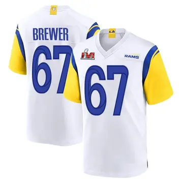 Youth Nike Los Angeles Rams Chandler Brewer White Super Bowl LVI Bound Jersey - Game