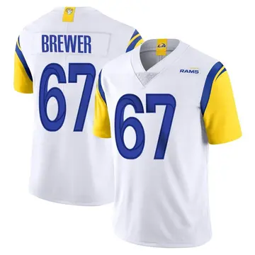 Youth Nike Los Angeles Rams Chandler Brewer White Vapor Untouchable Jersey - Limited