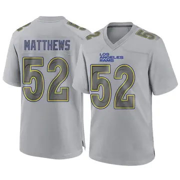 Youth Nike Los Angeles Rams Clay Matthews Gray Atmosphere Fashion Jersey - Game