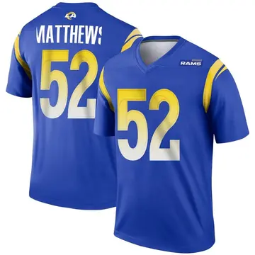 Youth Nike Los Angeles Rams Clay Matthews Royal Jersey - Legend