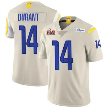 Youth Nike Los Angeles Rams Cobie Durant Bone Vapor Super Bowl LVI Bound Jersey - Limited
