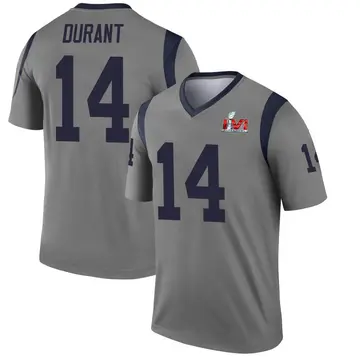 Youth Nike Los Angeles Rams Cobie Durant Gray Inverted Super Bowl LVI Bound Jersey - Legend