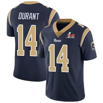 Youth Nike Los Angeles Rams Cobie Durant Navy Team Color Vapor Untouchable Super Bowl LVI Bound Jersey - Limited