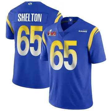 Youth Nike Los Angeles Rams Coleman Shelton Royal Alternate Vapor Untouchable Super Bowl LVI Bound Jersey - Limited