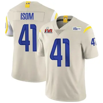 Youth Nike Los Angeles Rams Dan Isom Bone Vapor Super Bowl LVI Bound Jersey - Limited
