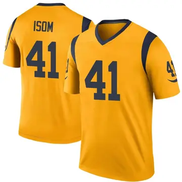 Youth Nike Los Angeles Rams Dan Isom Gold Color Rush Jersey - Legend