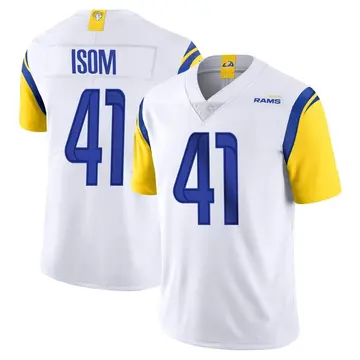Youth Nike Los Angeles Rams Dan Isom White Vapor Untouchable Jersey - Limited
