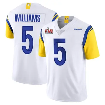 Youth Nike Los Angeles Rams Darius Williams White Vapor Untouchable Super Bowl LVI Bound Jersey - Limited