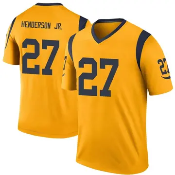 Youth Nike Los Angeles Rams Darrell Henderson Jr. Gold Color Rush Jersey - Legend