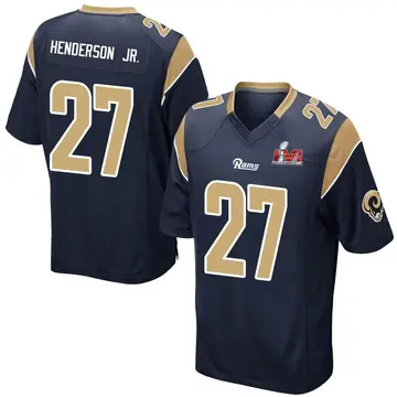 Youth Nike Los Angeles Rams Darrell Henderson Jr. Navy Team Color Super Bowl LVI Bound Jersey - Game