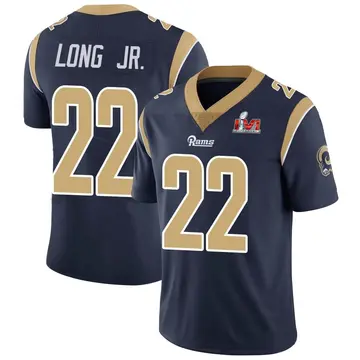 Youth Nike Los Angeles Rams David Long Jr. Navy Team Color Vapor Untouchable Super Bowl LVI Bound Jersey - Limited