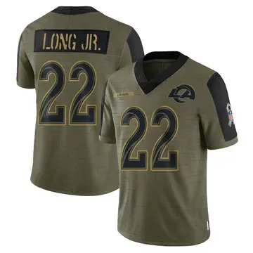 Youth Nike Los Angeles Rams David Long Jr. Olive 2021 Salute To Service Jersey - Limited