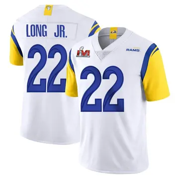 Youth Nike Los Angeles Rams David Long Jr. White Vapor Untouchable Super Bowl LVI Bound Jersey - Limited