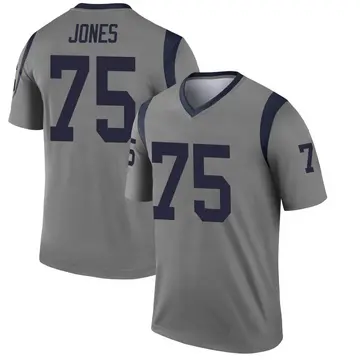 Youth Nike Los Angeles Rams Deacon Jones Gray Inverted Jersey - Legend