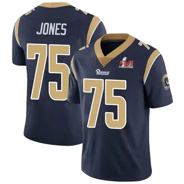 Youth Nike Los Angeles Rams Deacon Jones Navy Team Color Vapor Untouchable Super Bowl LVI Bound Jersey - Limited