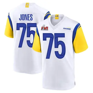 Youth Nike Los Angeles Rams Deacon Jones White Super Bowl LVI Bound Jersey - Game