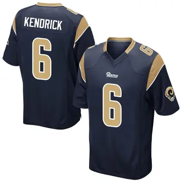 Youth Nike Los Angeles Rams Derion Kendrick Navy Team Color Jersey - Game