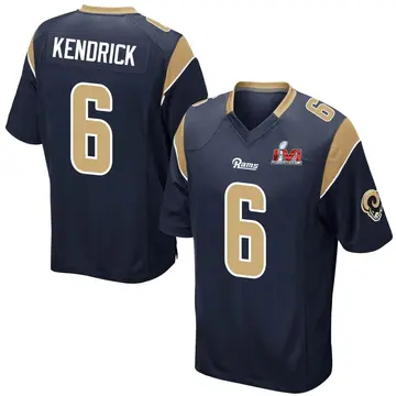 Youth Nike Los Angeles Rams Derion Kendrick Navy Team Color Super Bowl LVI Bound Jersey - Game
