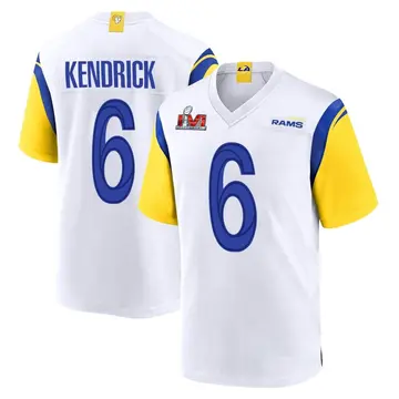 Youth Nike Los Angeles Rams Derion Kendrick White Super Bowl LVI Bound Jersey - Game