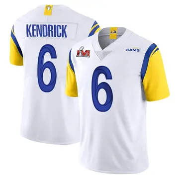 Youth Nike Los Angeles Rams Derion Kendrick White Vapor Untouchable Super Bowl LVI Bound Jersey - Limited