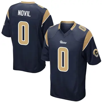 Youth Nike Los Angeles Rams Dion Novil Navy Team Color Jersey - Game