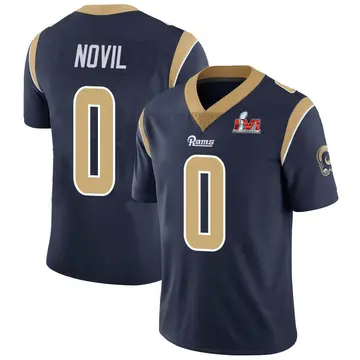 Youth Nike Los Angeles Rams Dion Novil Navy Team Color Vapor Untouchable Super Bowl LVI Bound Jersey - Limited