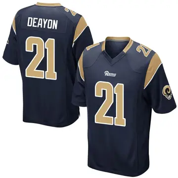 Youth Nike Los Angeles Rams Dont'e Deayon Navy Team Color Jersey - Game