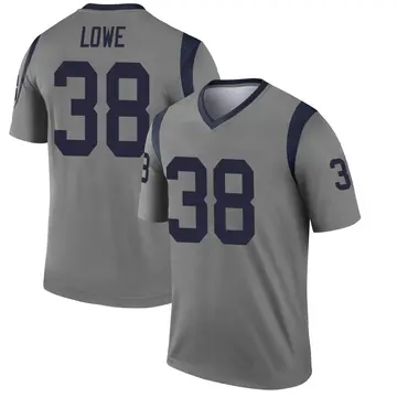 Youth Nike Los Angeles Rams Duron Lowe Gray Inverted Jersey - Legend