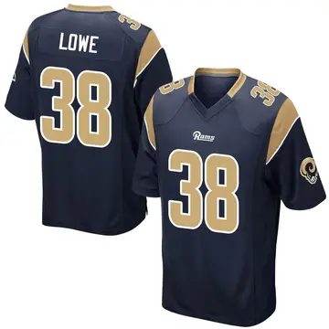 Youth Nike Los Angeles Rams Duron Lowe Navy Team Color Jersey - Game
