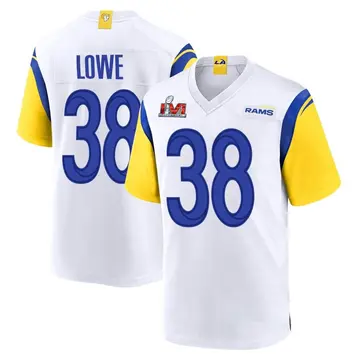 Youth Nike Los Angeles Rams Duron Lowe White Super Bowl LVI Bound Jersey - Game