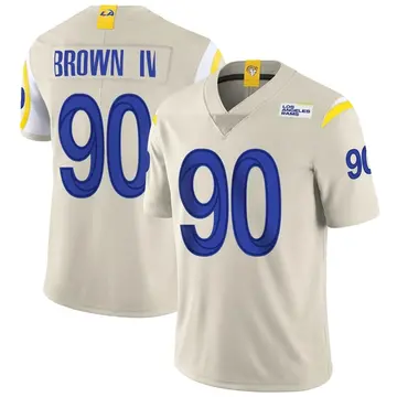 Youth Nike Los Angeles Rams Earnest Brown IV Bone Vapor Jersey - Limited