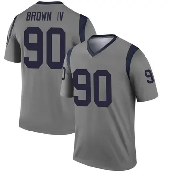 Youth Nike Los Angeles Rams Earnest Brown IV Gray Inverted Jersey - Legend