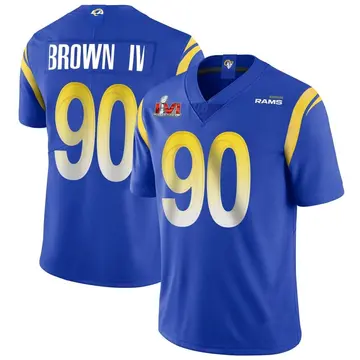 Youth Nike Los Angeles Rams Earnest Brown IV Royal Alternate Vapor Untouchable Super Bowl LVI Bound Jersey - Limited