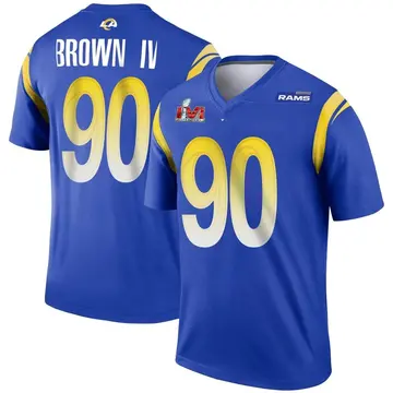 Youth Nike Los Angeles Rams Earnest Brown IV Royal Super Bowl LVI Bound Jersey - Legend